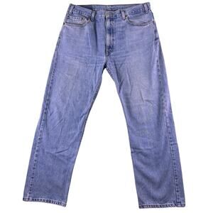Vintage Levis 505 Regular Fit Straight Leg Denim Jeans Mens Size 38x30‎ Light